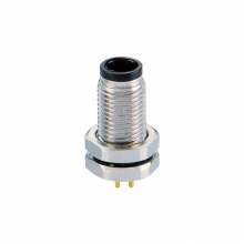 Panel Mount Connector - M5 4pins male straight front panel mount connector, unshielded, insert